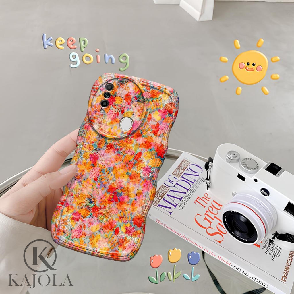 Case Gelombang OPPO A31 Motif Aesthetic Bahan Softcase silicon Lentur - Skin / Casing Handpone - Ces