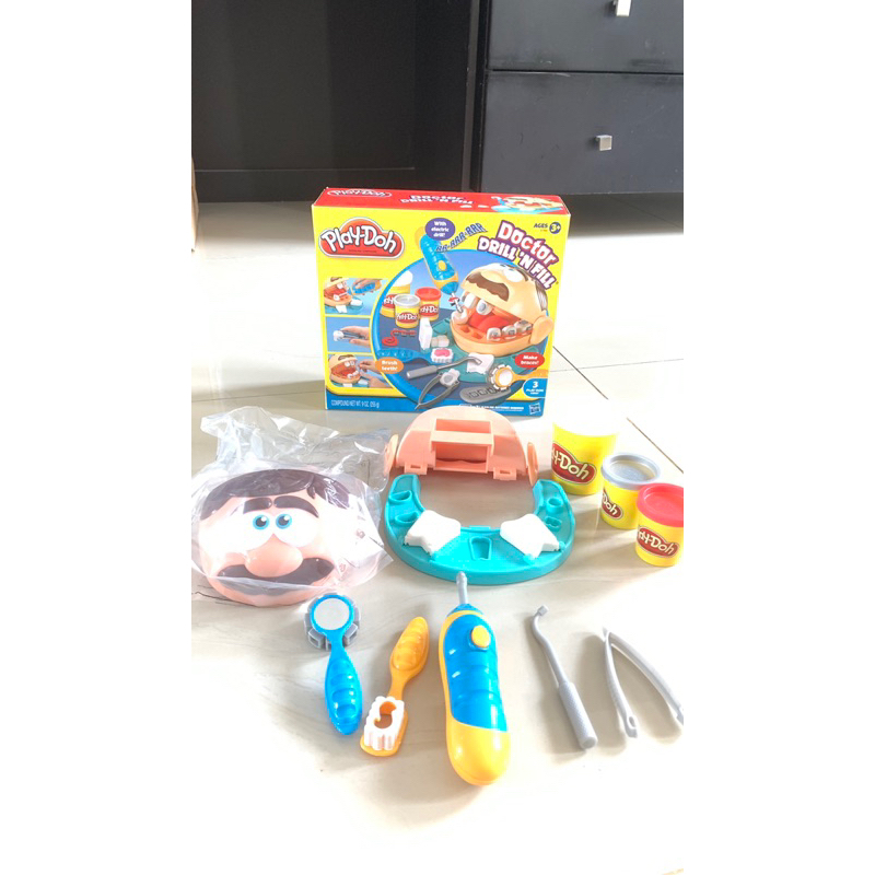 Play Doh Doctor Drill n fill/ Play doh dentist/ Mainan play doh/ mainan anak