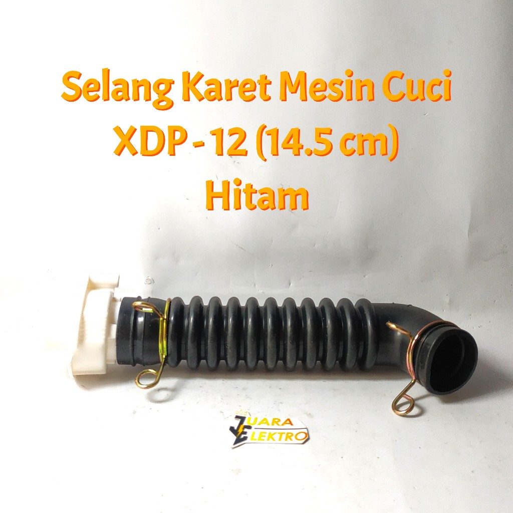 Selang Karet Mesin Cuci XDP - 12 14.5 cm Hitam | Selang Buang Mesin Cuci Pendek