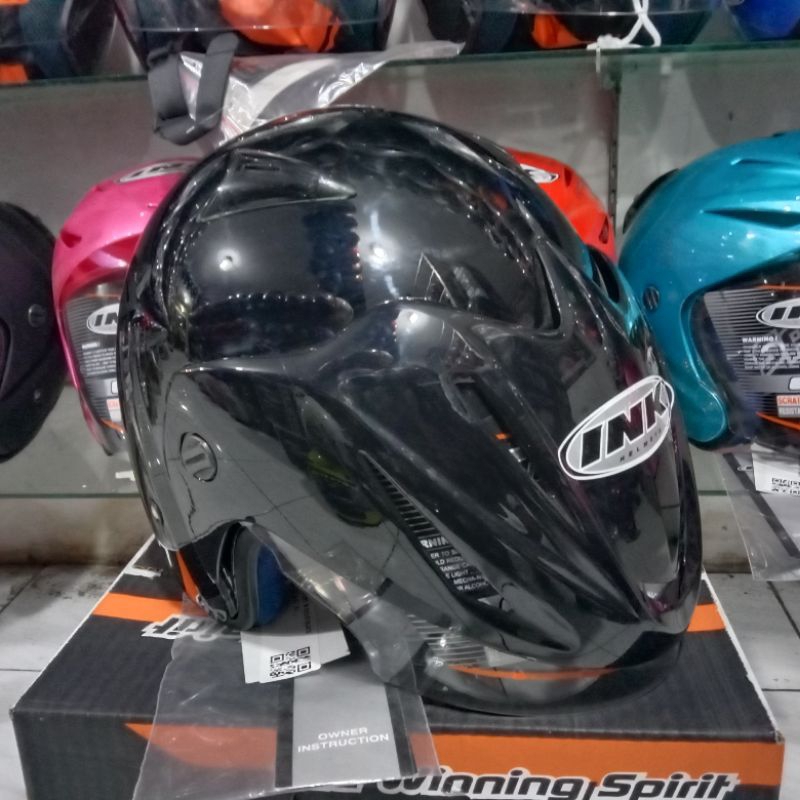 HELM INK CX-22 SPORT SOLID - BLACK GLOSS || INK CX-22 ORIGINAL || HELM OPEN FACE