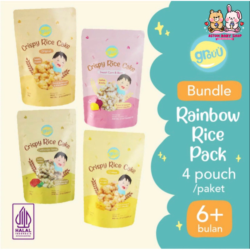 Grouu Crispy Rice Cake / Cemilan Anak / Snack Anak