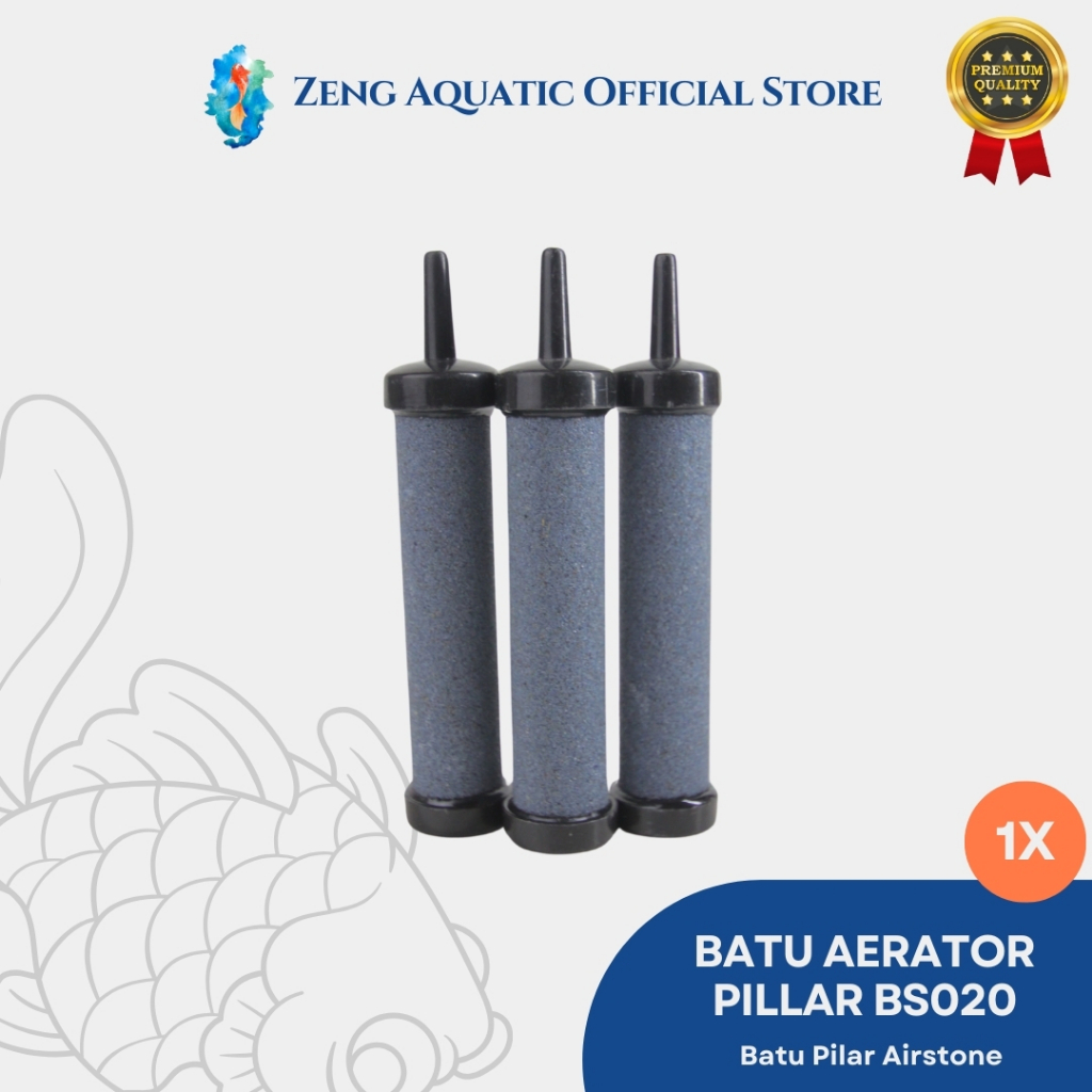 Batu Aerator Aquarium Panjang - Gelembung Udara Silinder 7Cm Bs020 by Zeng Aquatic