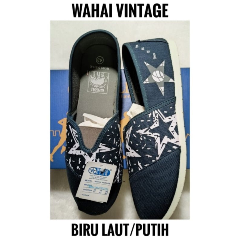 Sepatu Wahai / World Star Pria Casual / Slip On