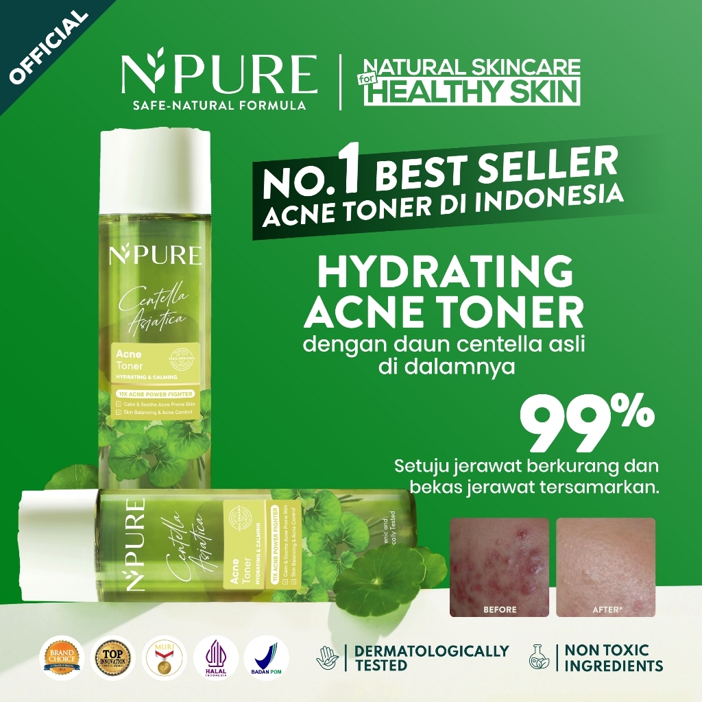 NPURE Face Toner Centella Asiatica 150ml dan 30ml