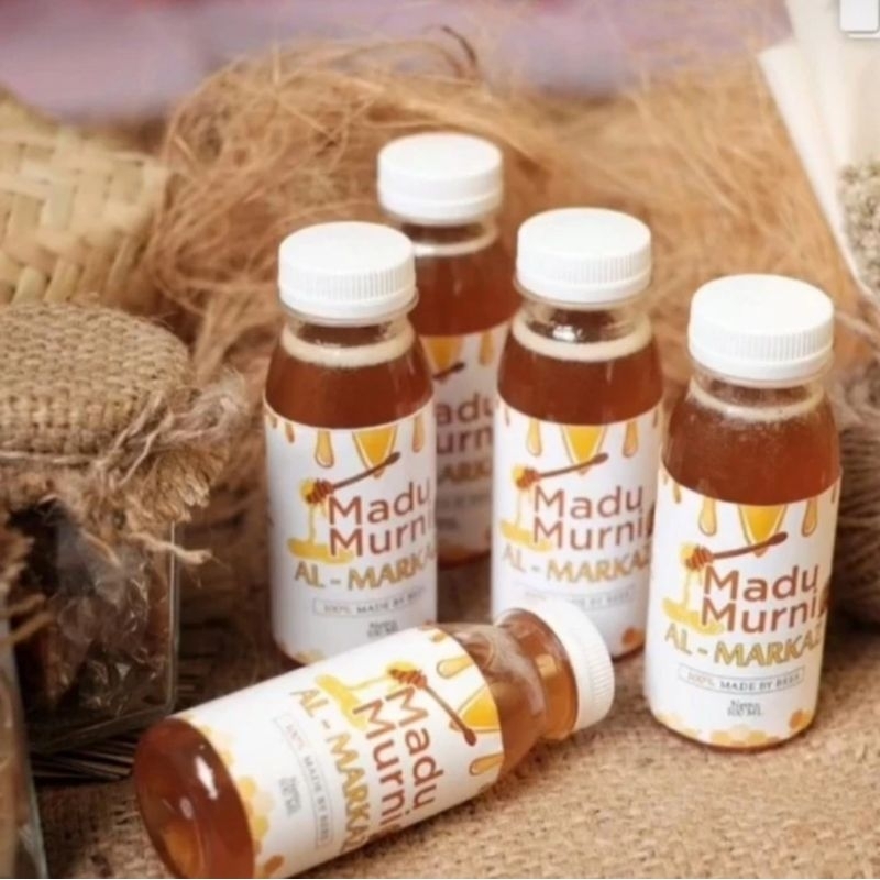

Madu Murni Al-Markaz kemasan botol 100ml. Madu asli 100%, tersertifikasi Halal.