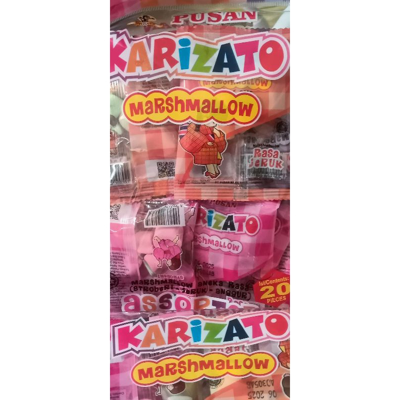 Karizato marshmallow aneka rasa isi 20pc