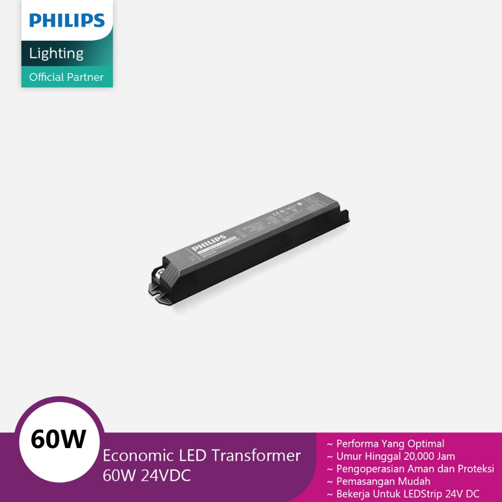 Philips Driver Economic LED Transformer 60W 24VDC - Driver LEDStrip