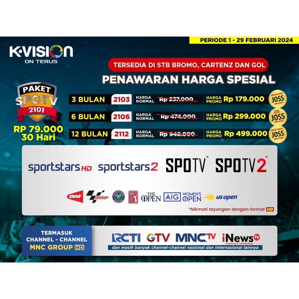 Receiver Dekoder KVision Film | Olahraga | SPOTV | Juara | Euro 2024