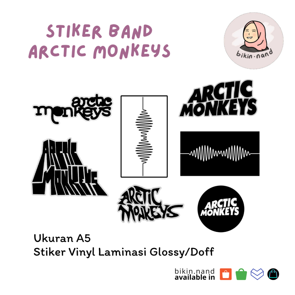 

STICKER PACK BAND Arctic Monkeys (HIGH QUALITY) MURAH 7 pcs