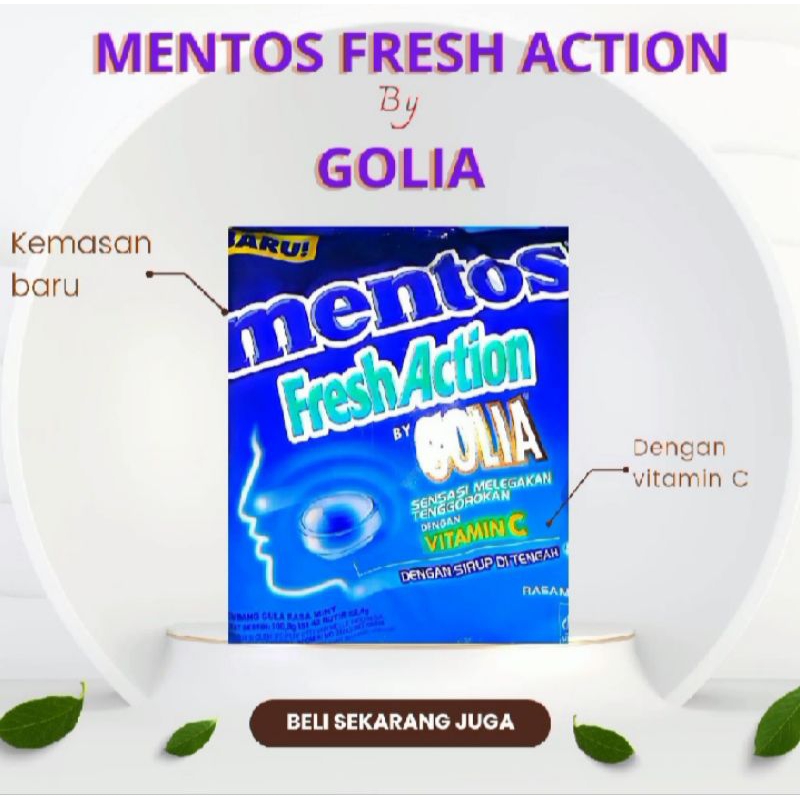 

Mentos Fresh Action by Golia 100gr (isi +/- 40butir)