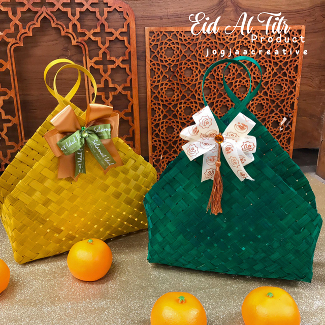 

LEBARAN SERIES | TAS KETUPAT WARNA FREE PITA LEBARAN / tas hampers / parsel lebaran / packaging online murah / besek lebaran/ tas bambu unik spesial lebaran idul fitri