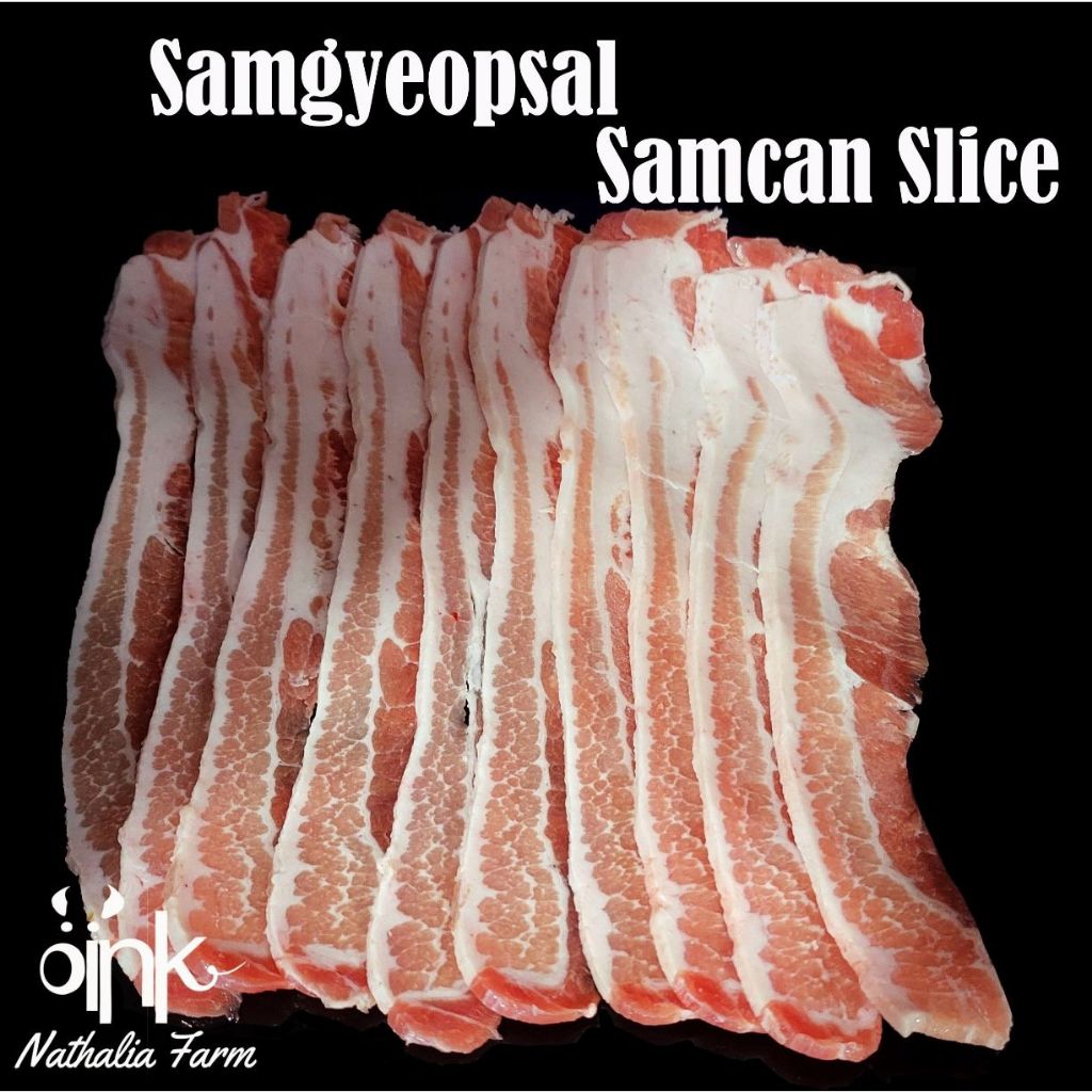 

Daging Babi Slice Organik/ Samgyeopsal/ Kapsim Slice/Karbonat Slice/ Organic Pork Slice Meat