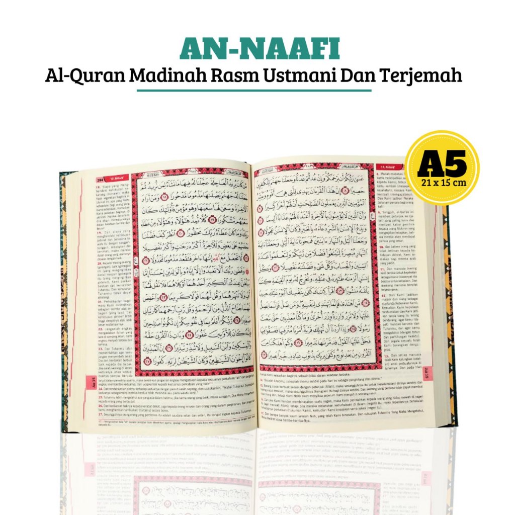 Alquran An An-Naafi A5 Terjemahan, Quran Sedang, Alquran Usmani, Alquran A5