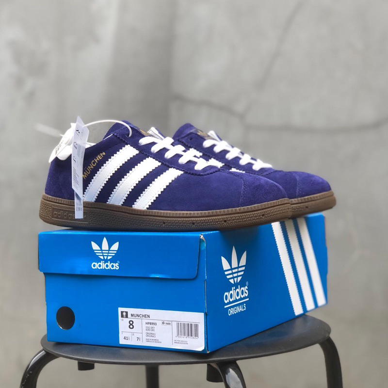 SEPATU KUALITAS GRADE ORIGINAL ADIDAS MUNCH / SEPATU ADIDAS GRADEORI MUNCHEN / ADIDAS PURPLE UNGU TE