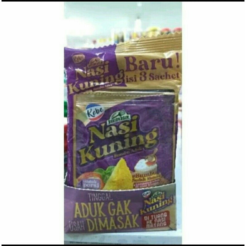 

SAE - Kobe bumbu nasi kuning 3 sachet x 15g tinggal aduk gak usah dimasak