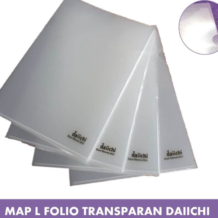 

TERBARU Map LClear Sleeves Transparant Daiichi A4 Dan F4 1pak12pcs