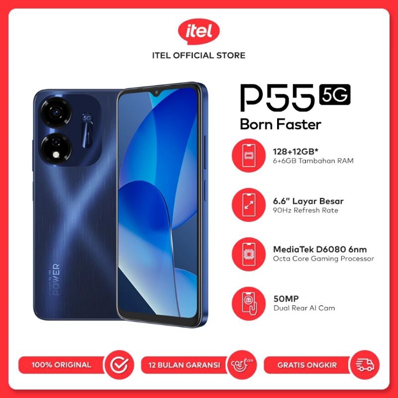 itel P55 5G second murah, DAPAT BONUS CASING