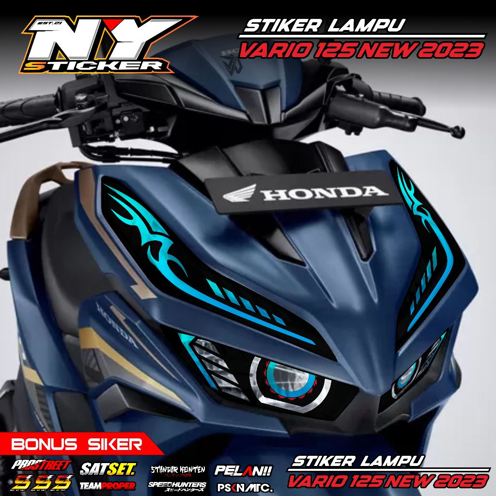 Sticker Lampu Alis Motor Vario 125 NEW 2023 Stiker Lampu Motor Vario 125