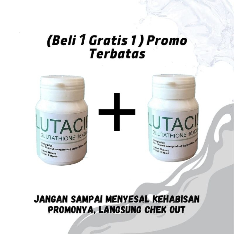 

{BUY 1 GET 1} Glutacid Whitening 16.000 MG Original 100% Pemutih Badan Permanen