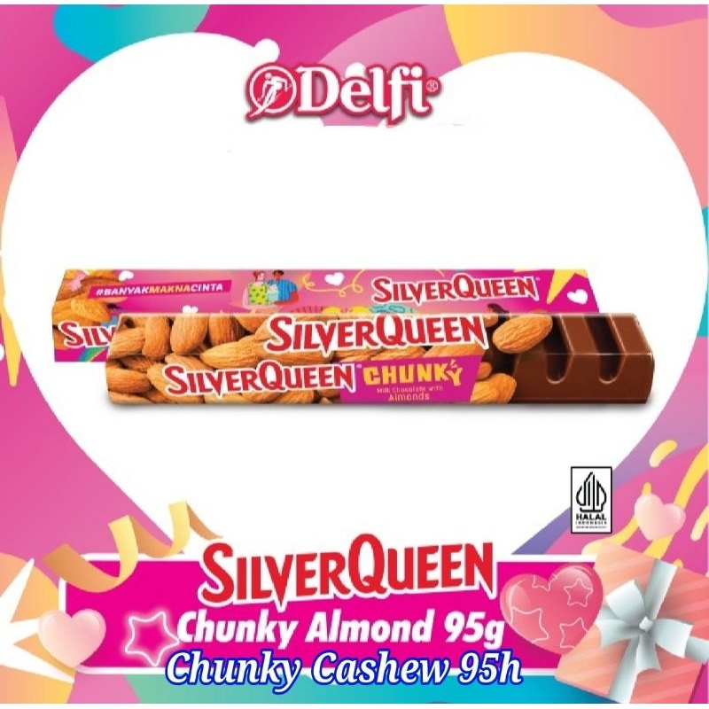 silverqueen chunky bar cashew / almond 95gr