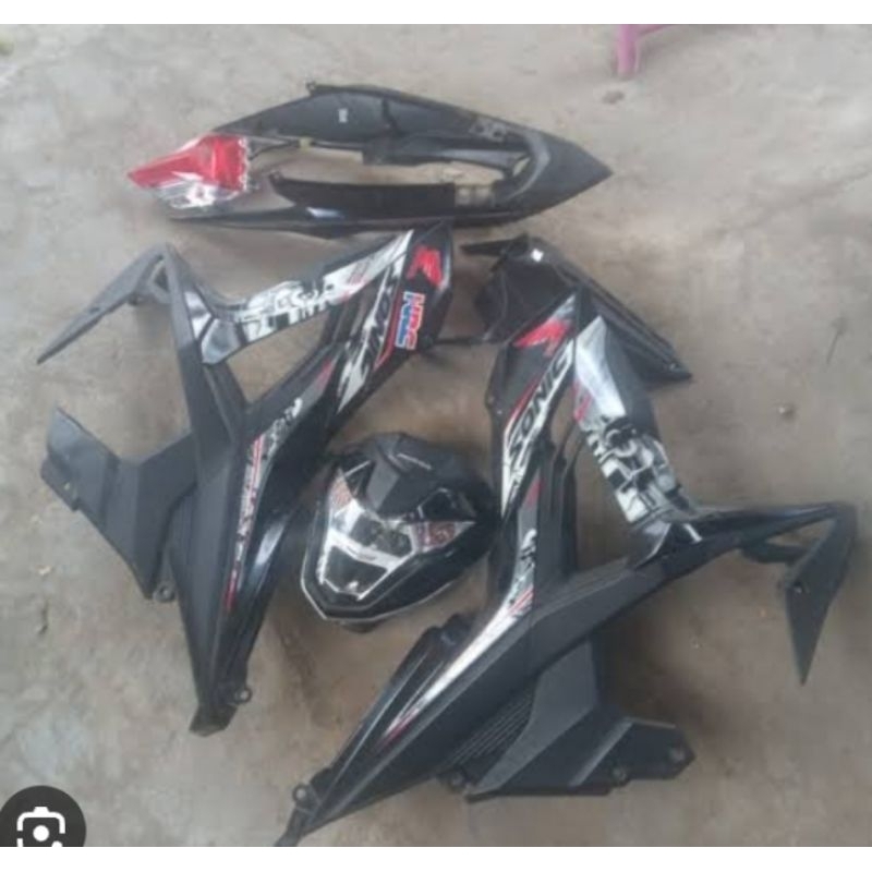 cover body full set honda sonic fi lepasan original sesui foto