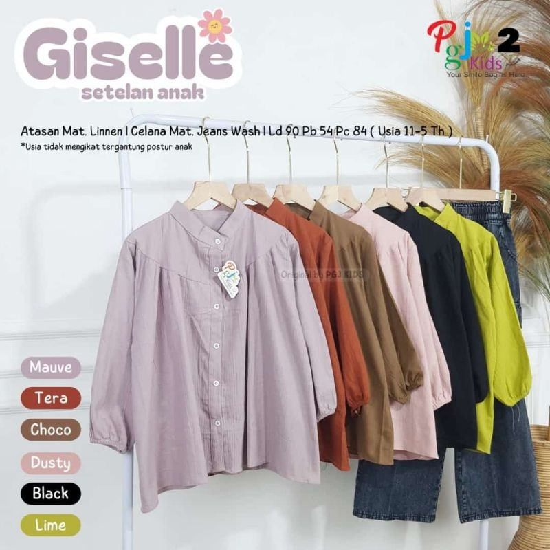 100% ORI Giselle daily set anak by PGJ Kids 2 / Ld 90 Pjc 84