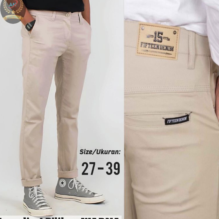 Grosiran Celana Chino Pria Panjang Slimfit Chinos cowo cino cowok Premium pensil  Celana pria