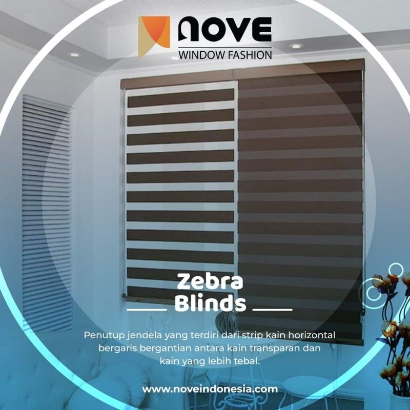 Tirai Zebra blind Tirai Horizontal gulung