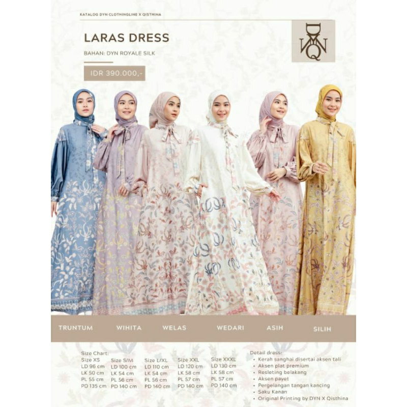 DYN Laras Dress Silk Gamis Kekinian Family Set