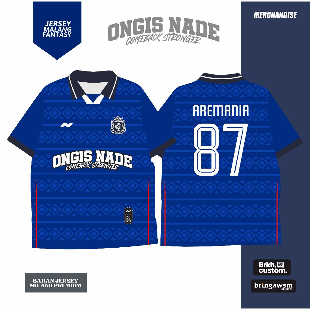 JERSEY FANTASY AREMA MALANG AREMANIA AREMANITA VINTAGE RETRO RACING BOLA LIGA1 NEELSAPPAREL BRKHCUST