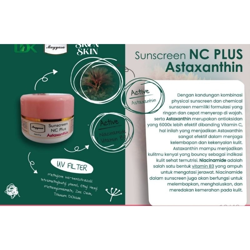 Suncreen astaxantin dan niacinamid