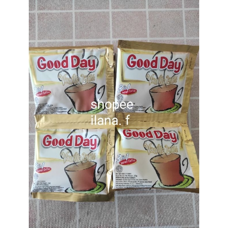 

KOPI GOOD DAY VANILLA LATTE RENCENG 20GR (1RENCENG ISI 10 BUNGKUS)