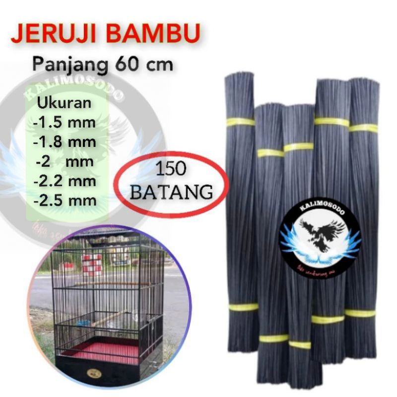 Jeruji bambu sangkar burung isi 150 batang