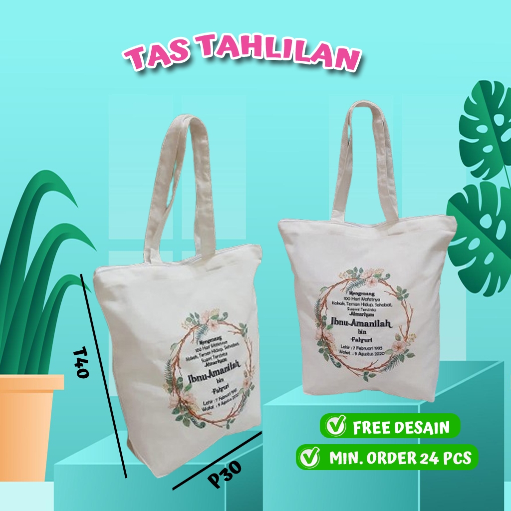 Tas Totebag Blacu Souvenir Tahlilan/Hajatan Unik
