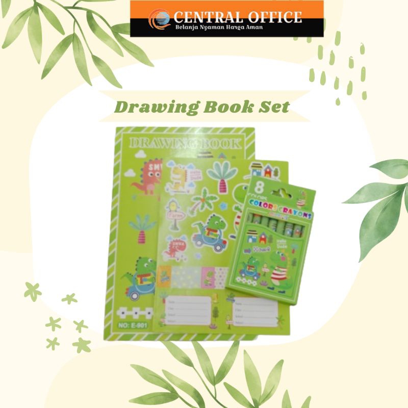 

Drawing Book Set Zhilibang E-704/Buku Mewarnai/Krayon/Pensil Warna