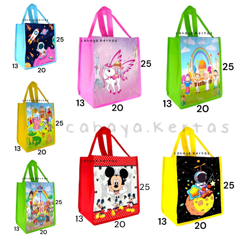 

goodie bag spunbond ulang tahun anak souvenir hampers ultah birthday