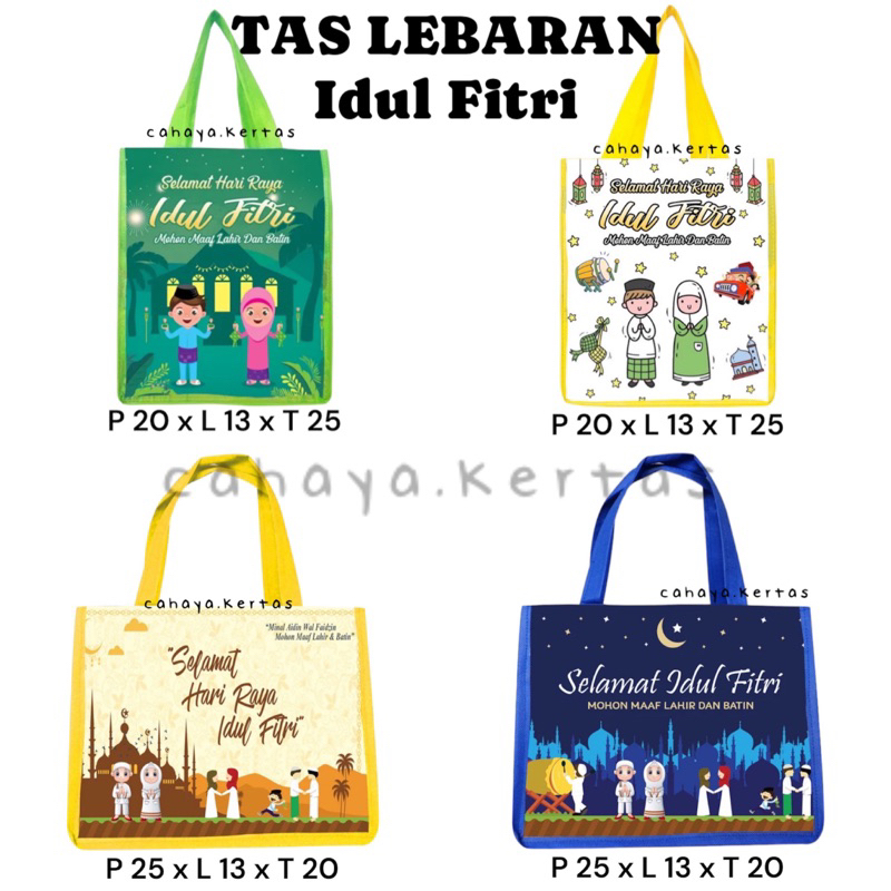 

goodie bag spunbond lebaran tas spunbond idul fitri souvenir hampers kado