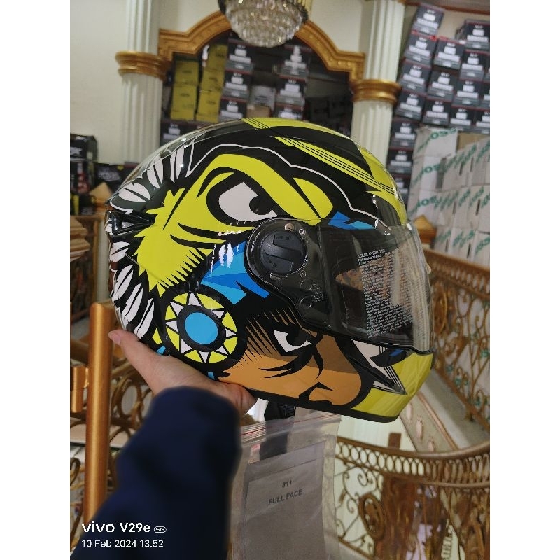HELM ZEUS 811 AL29 YELOW STABILO PAKET GANTENG