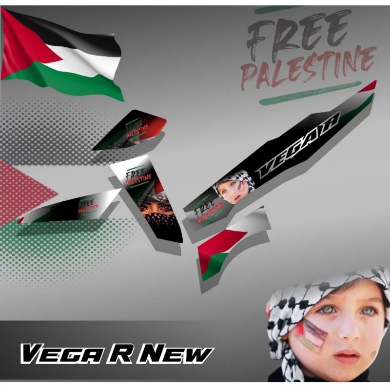 Striping Vega R New Palestine Stiker Motor Yamaha Vega R NewLis Body Lis Cover Motor