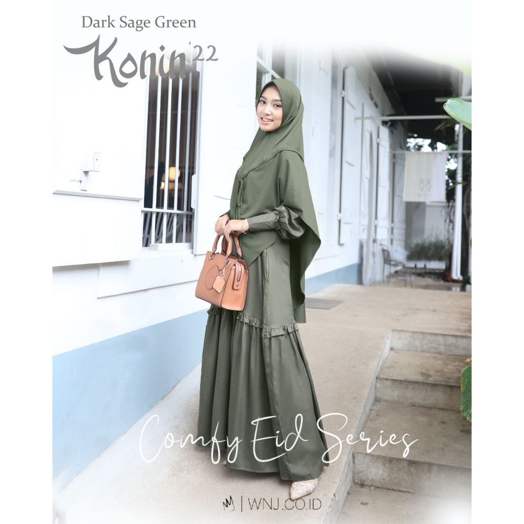 𝐖𝐍𝐉 𝐖𝐀𝐍𝐎𝐉𝐀 - Konin Dress 2022 | Gamis Dewasa Sarimbit Ied Series