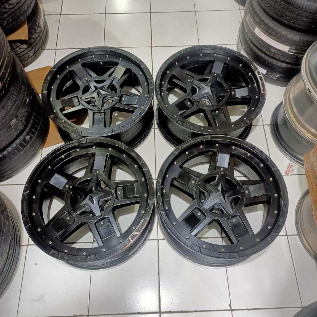 velg mobil bekas ROCKSTAR ring 20 baut 6x139 buat hilux everes pajero fortuner