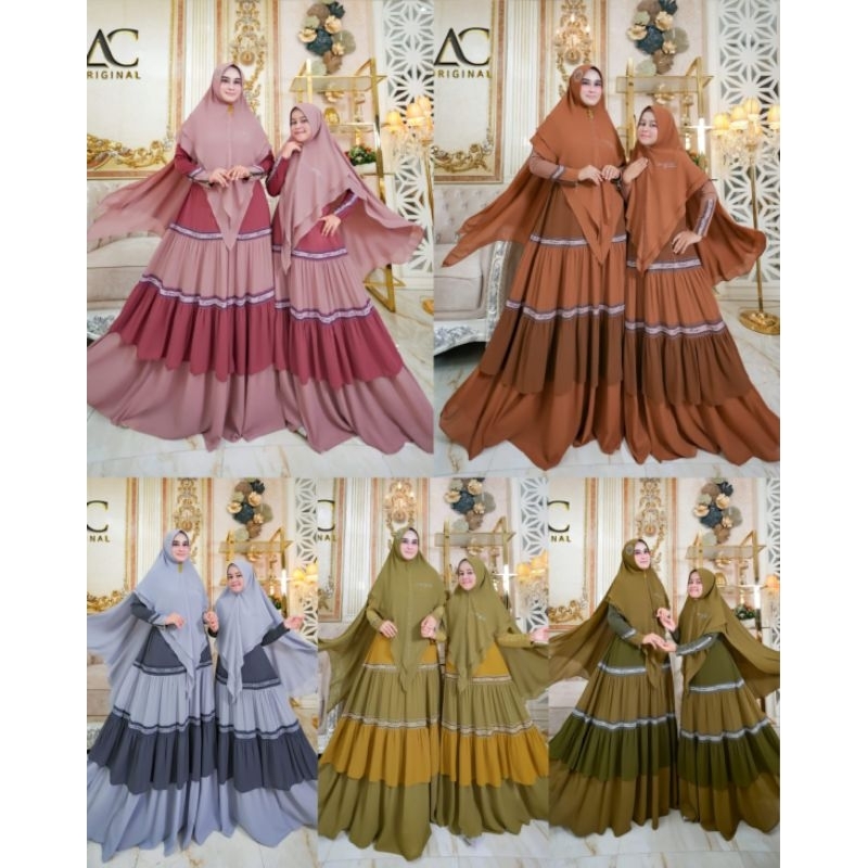READY... (8x) ACO diATIKA COUPLE  Baju Gamis Syari Couple/Sarimbit/Serimbit Ibu dan Anak Atika Coupl