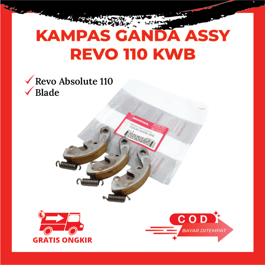 Kampas Ganda Revo Absolute Blade 110 Ori KWB - Kampas Kopling Ganda Revo Absolute Blade 110 Original