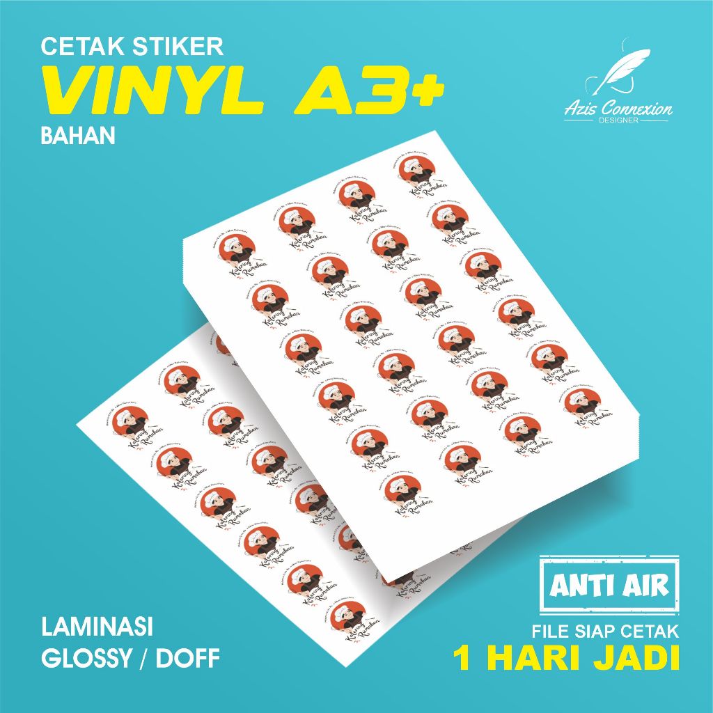 

Cetak Sticker Label Kemasan Makanan / Sticker Toples Kue Kering | Stiker Botol Minuman Anti Air