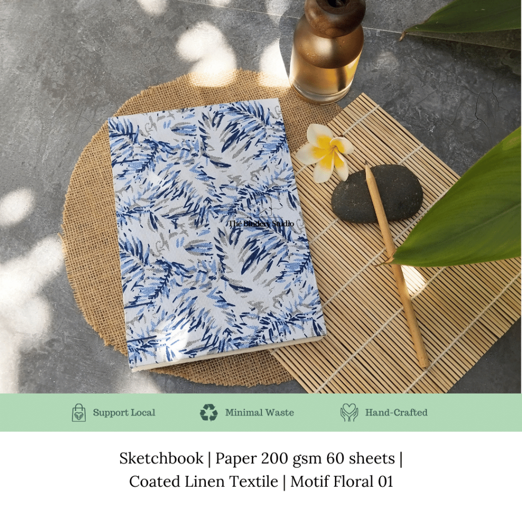 

[Handcrafted] Sketchbook | Manual Binding | Motif Floral 01