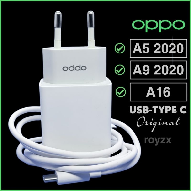 Oppo Charger A16 A5 A9 2020 Usb Type C Original Bekas Bawaan Hp