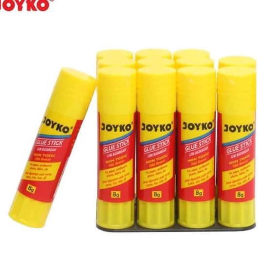 

V44859 12 pcs LEM GLUE STICK JOYKO 8 GRAM LEM STIK KERTAS 8 GR
