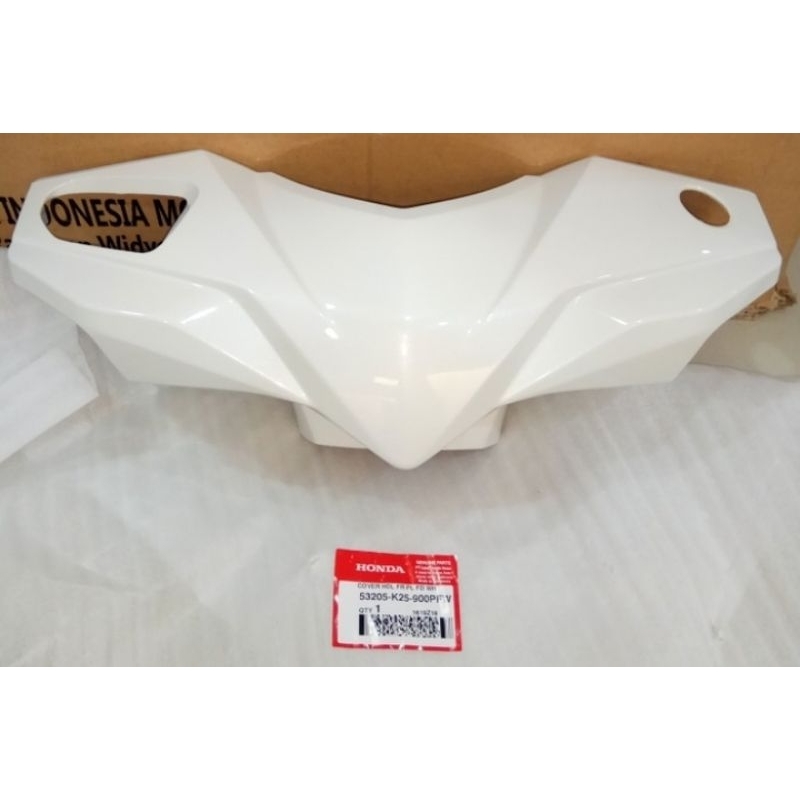 batok depan totok cover stang beat fi warna putih original baru AHM