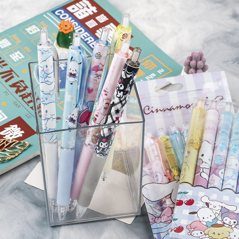 

PEN SANRIO 6 pcs SET Cinnamoroll Pulpen gel mekanik 0.5mm MOTIF LUCU