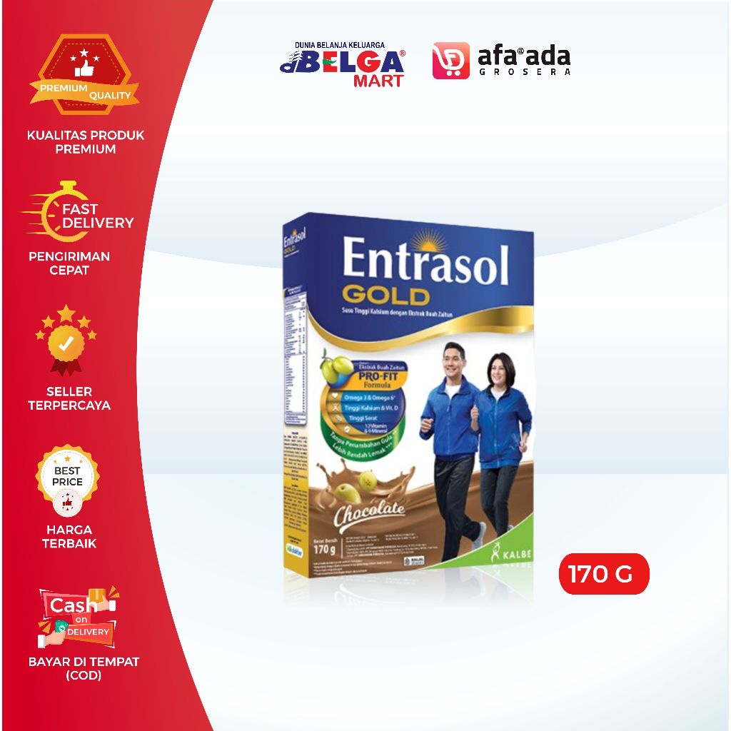 

Entrasol Gold | Kemasan 170g | Chocolate Vanila Original (all varian)